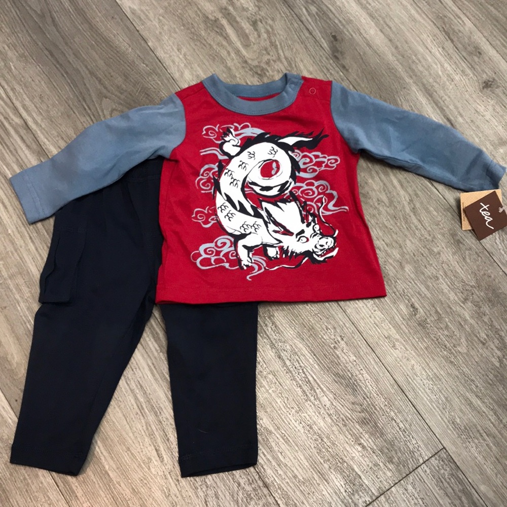 Tea Collection NWT 2 piece outfit 3-6 months